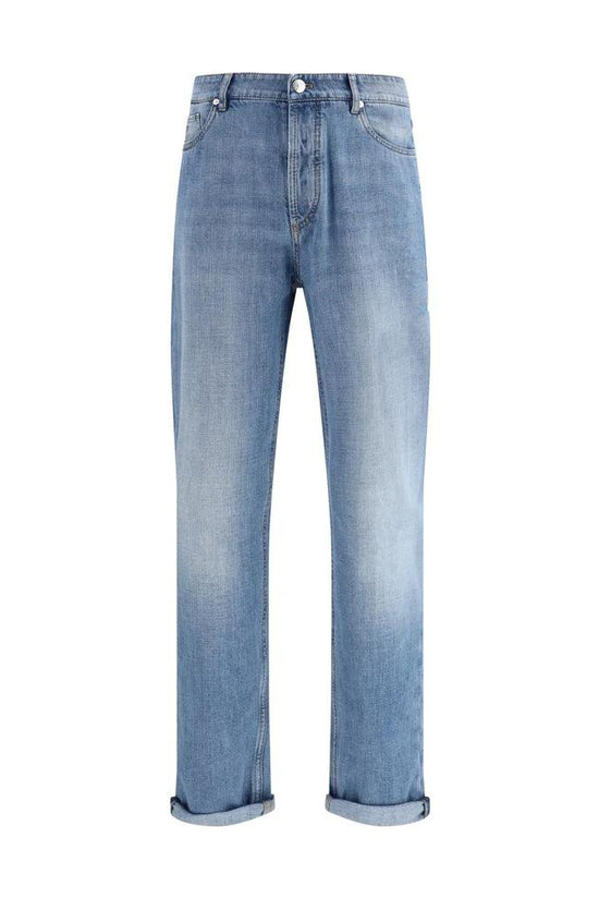 Brunello Cucinelli Blaue Jeans aus Baumwolle im geraden Schnitt by Brunello Cucinelli