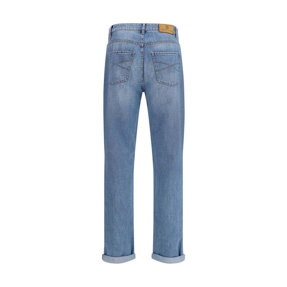 Brunello Cucinelli Blaue Jeans aus Baumwolle im geraden Schnitt by Brunello Cucinelli