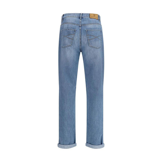 Brunello Cucinelli Blaue Jeans aus Baumwolle im geraden Schnitt by Brunello Cucinelli