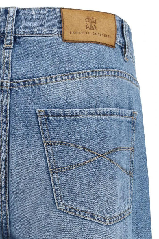 Brunello Cucinelli Blaue Jeans aus Baumwolle im geraden Schnitt by Brunello Cucinelli