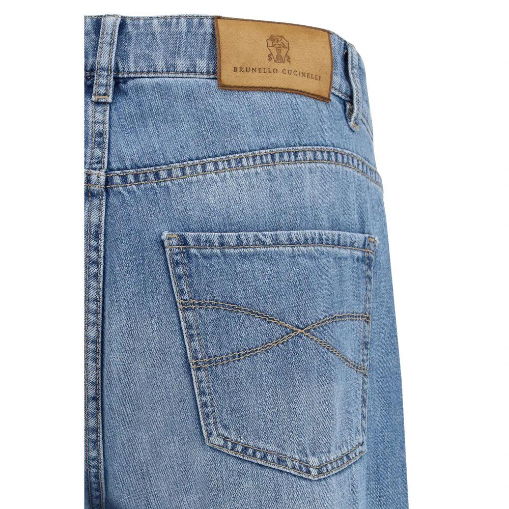 Brunello Cucinelli Blaue Jeans aus Baumwolle im geraden Schnitt by Brunello Cucinelli