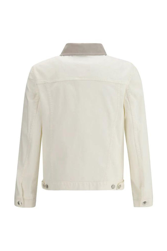 Brunello Cucinelli Weiße Jeansjacke aus Baumwolle by Brunello Cucinelli