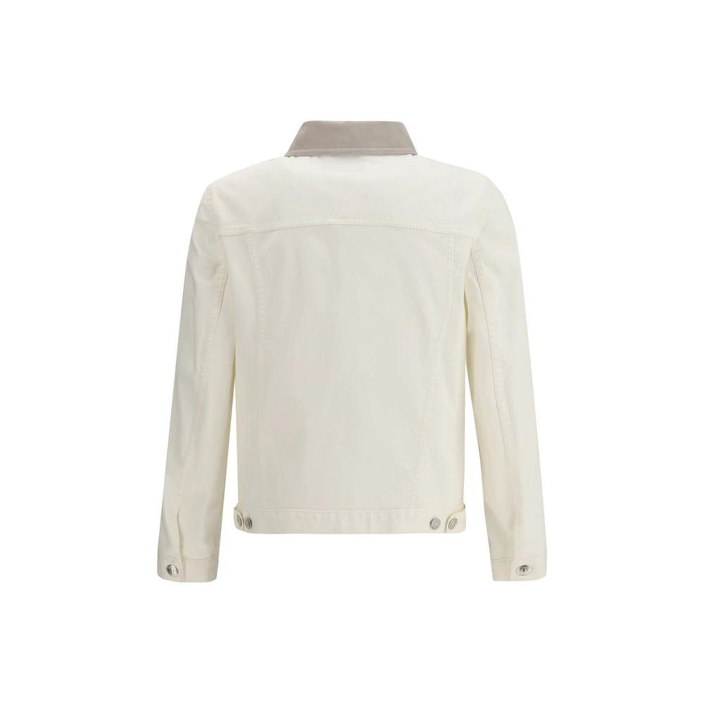 Brunello Cucinelli Weiße Jeansjacke aus Baumwolle by Brunello Cucinelli