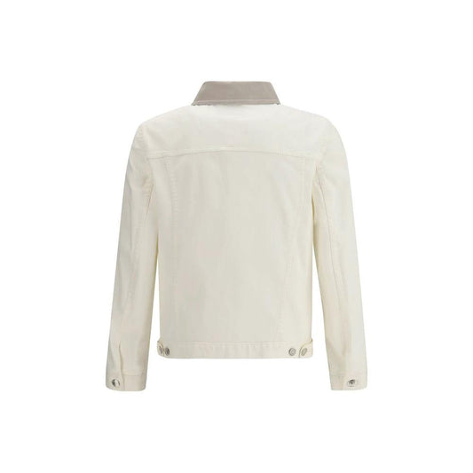 Brunello Cucinelli Weiße Jeansjacke aus Baumwolle by Brunello Cucinelli