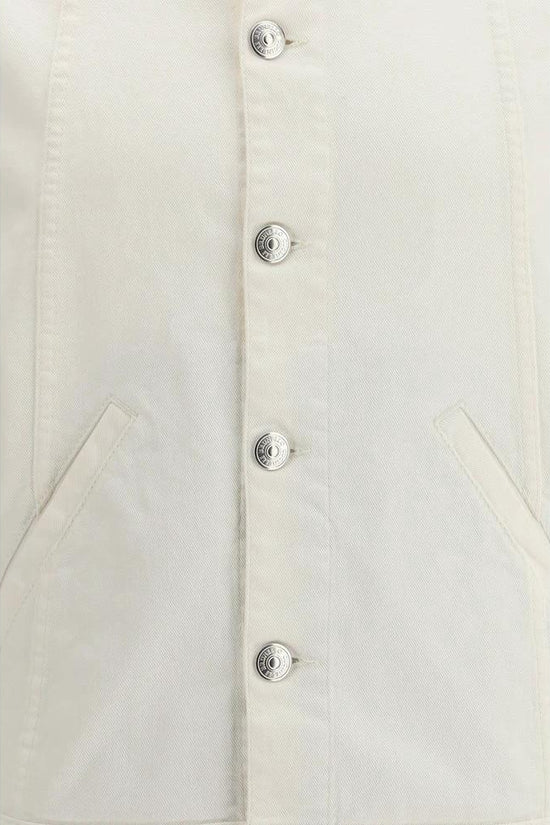 Brunello Cucinelli Weiße Jeansjacke aus Baumwolle by Brunello Cucinelli