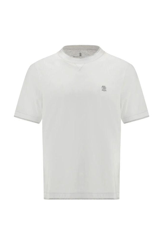 Brunello Cucinelli Cucinelli Weißes Baumwoll-T-Shirt by Brunello Cucinelli Cucinelli