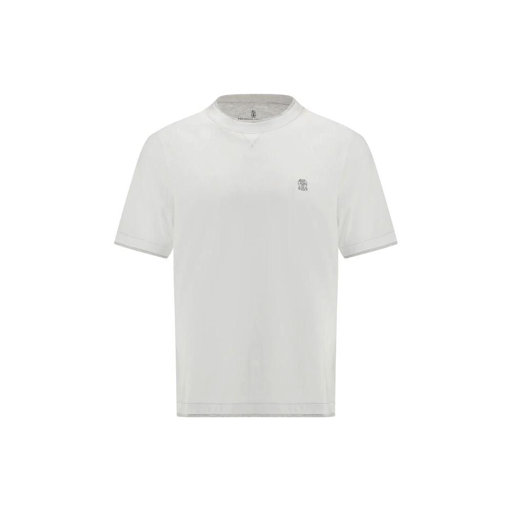 Brunello Cucinelli Cucinelli Weißes Baumwoll-T-Shirt by Brunello Cucinelli Cucinelli