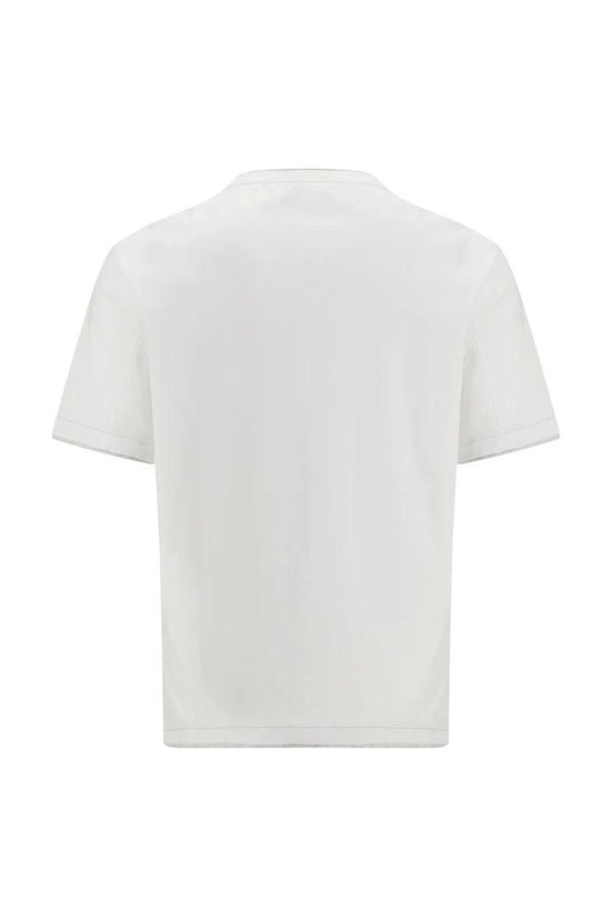 Brunello Cucinelli Weißes Baumwoll-T-Shirt by Brunello Cucinelli