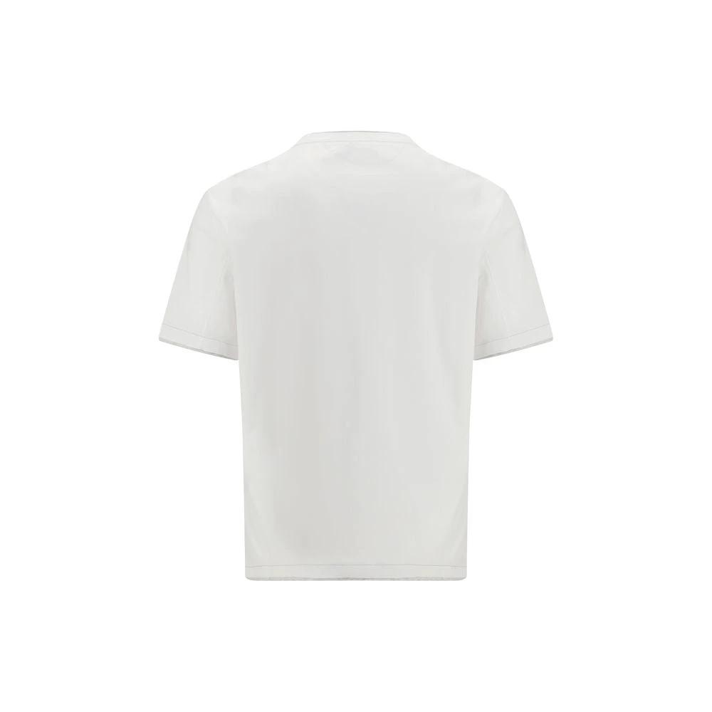 Brunello Cucinelli Weißes Baumwoll-T-Shirt by Brunello Cucinelli