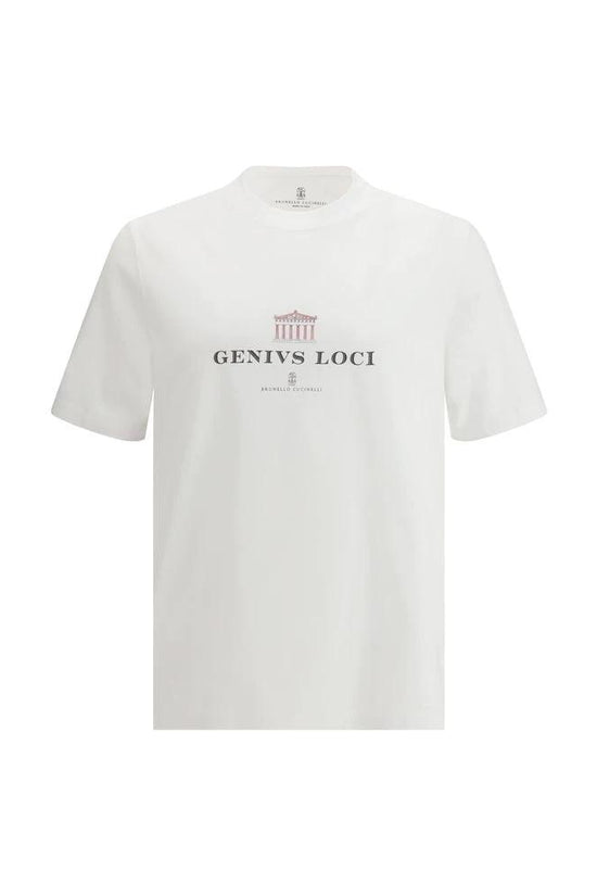 Brunello Cucinelli Cucinelli Weißes Baumwoll-T-Shirt by Brunello Cucinelli Cucinelli