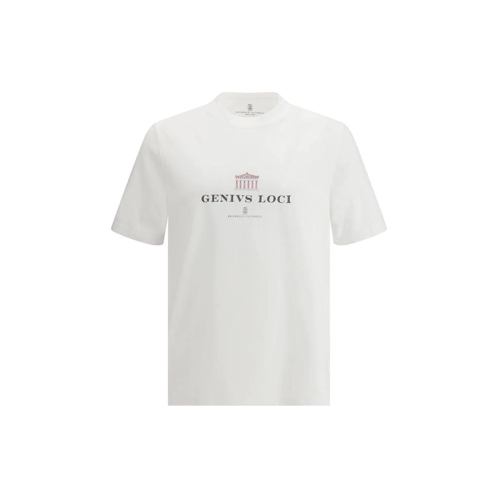 Brunello Cucinelli Cucinelli Weißes Baumwoll-T-Shirt by Brunello Cucinelli Cucinelli