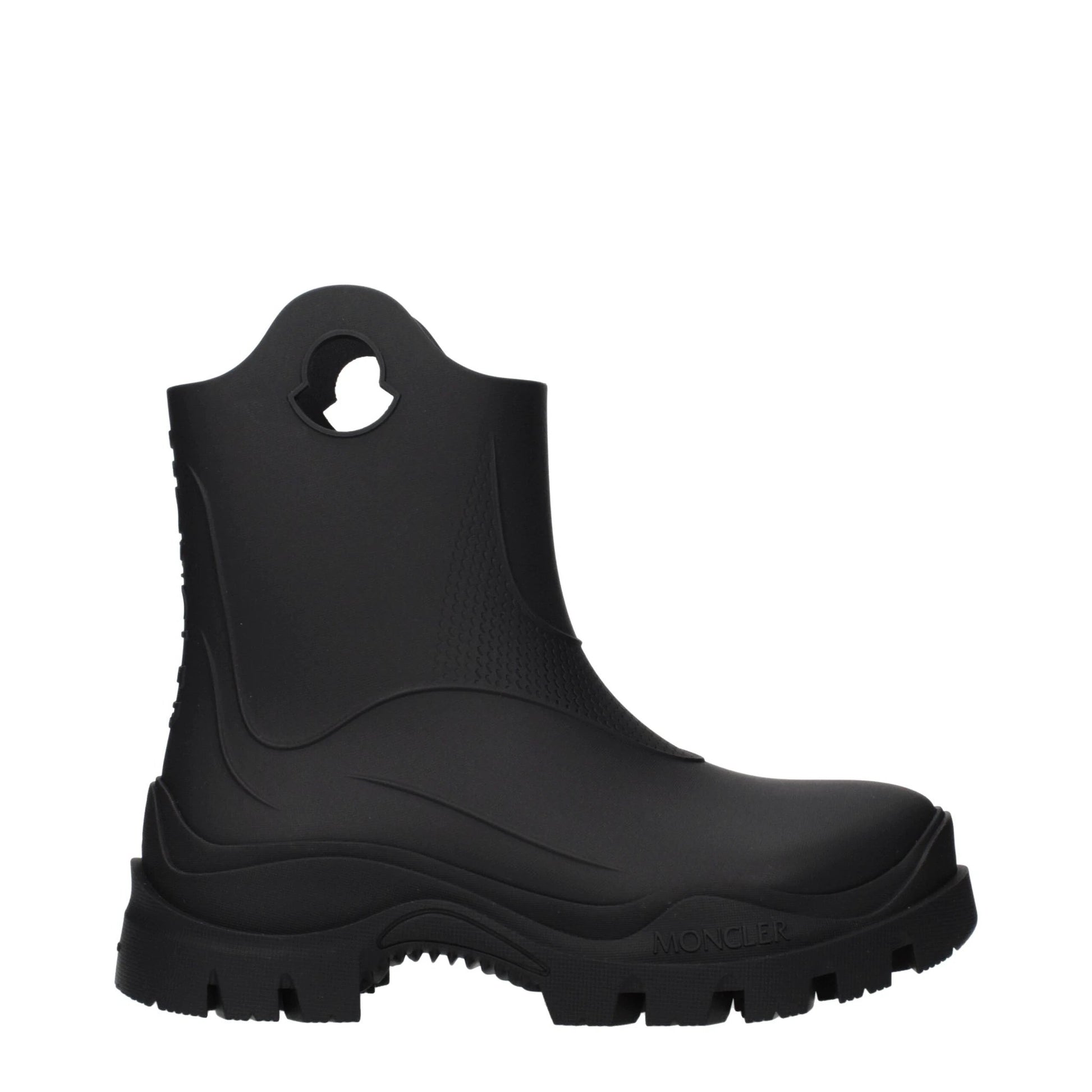 Moncler Schwarze Ankle Boots aus Baumwolle by Moncler