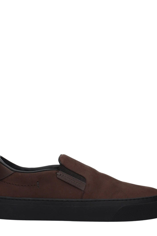 Moncler Braune Loafer aus Leder zum Hineinschlüpfen by Moncler