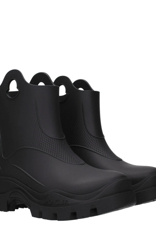 Moncler Schwarze Ankle Boots aus Baumwolle by Moncler