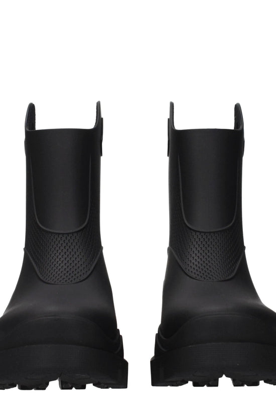 Moncler Schwarze Ankle Boots aus Baumwolle by Moncler