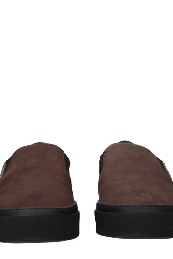 Moncler Braune Loafer aus Leder zum Hineinschlüpfen by Moncler