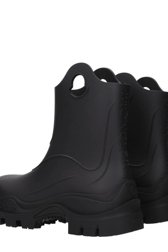 Moncler Schwarze Ankle Boots aus Baumwolle by Moncler