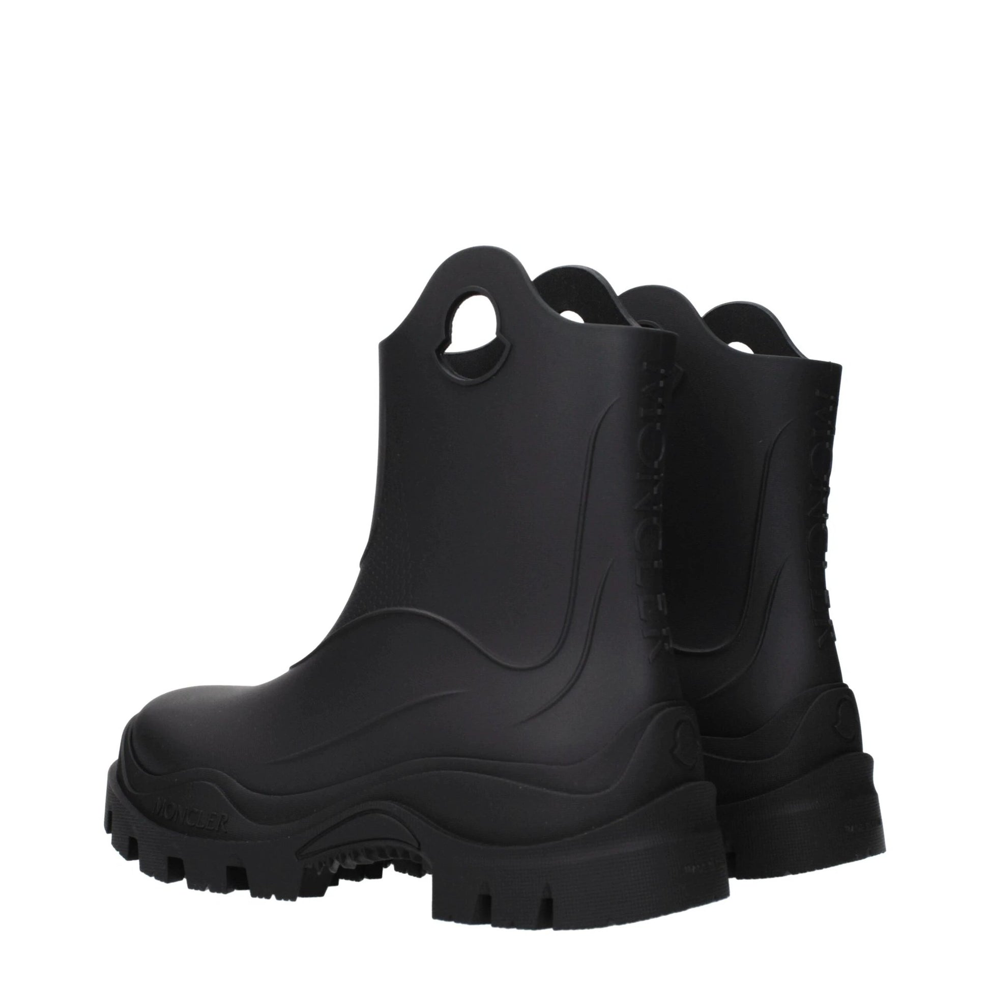 Moncler Schwarze Ankle Boots aus Baumwolle by Moncler