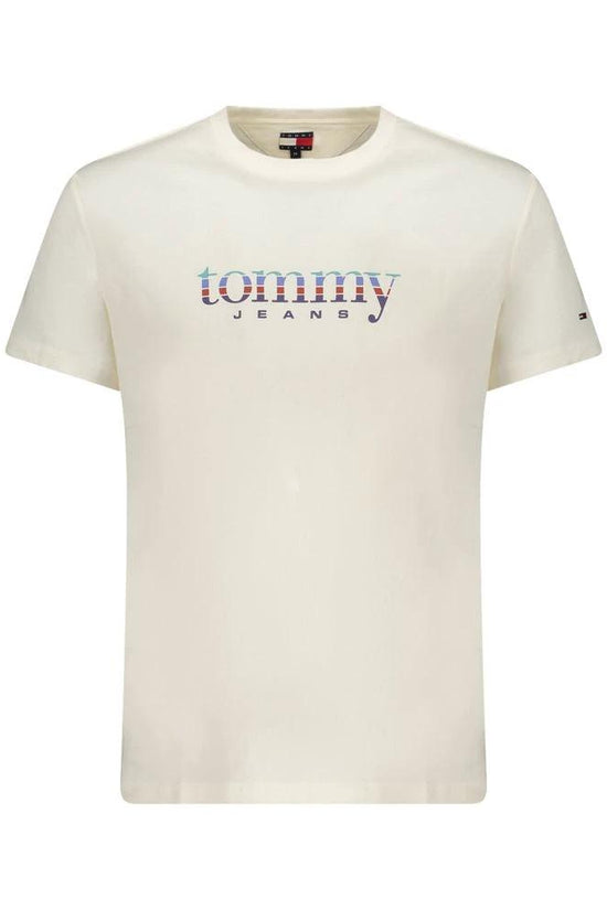 Tommy Hilfiger Herren-T-Shirt aus Baumwolle in Bianco by Tommy Hilfiger
