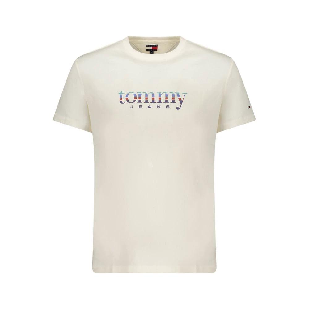Tommy Hilfiger Herren-T-Shirt aus Baumwolle in Bianco by Tommy Hilfiger
