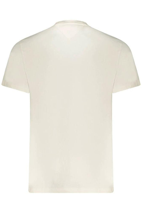 Tommy Hilfiger Herren-T-Shirt aus Baumwolle in Bianco by Tommy Hilfiger