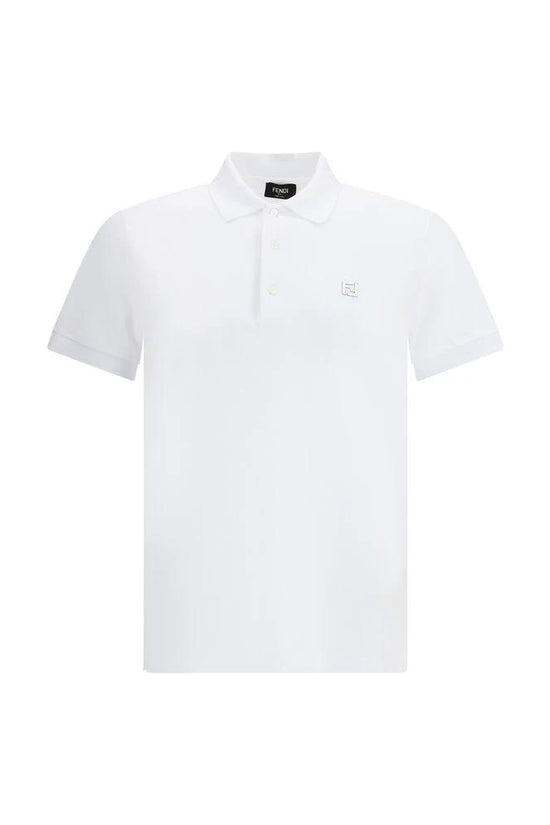 Fendi Weißes Poloshirt aus Baumwolle by Fendi