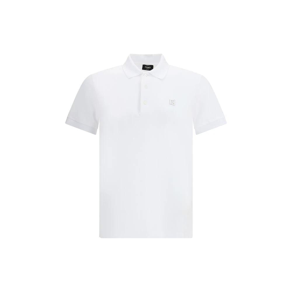 Fendi Weißes Poloshirt aus Baumwolle by Fendi