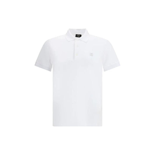 Fendi Weißes Poloshirt aus Baumwolle by Fendi