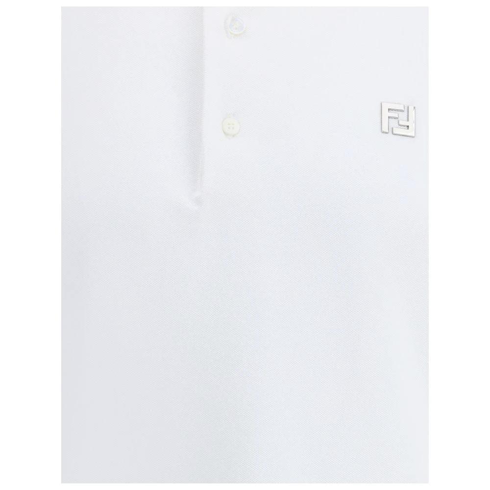 Fendi Weißes Poloshirt aus Baumwolle by Fendi