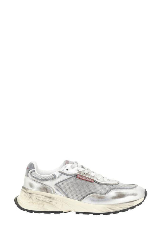 Dsquared² Weiße Bos Taurus Kalbsleder-Sneakers by Dsquared²