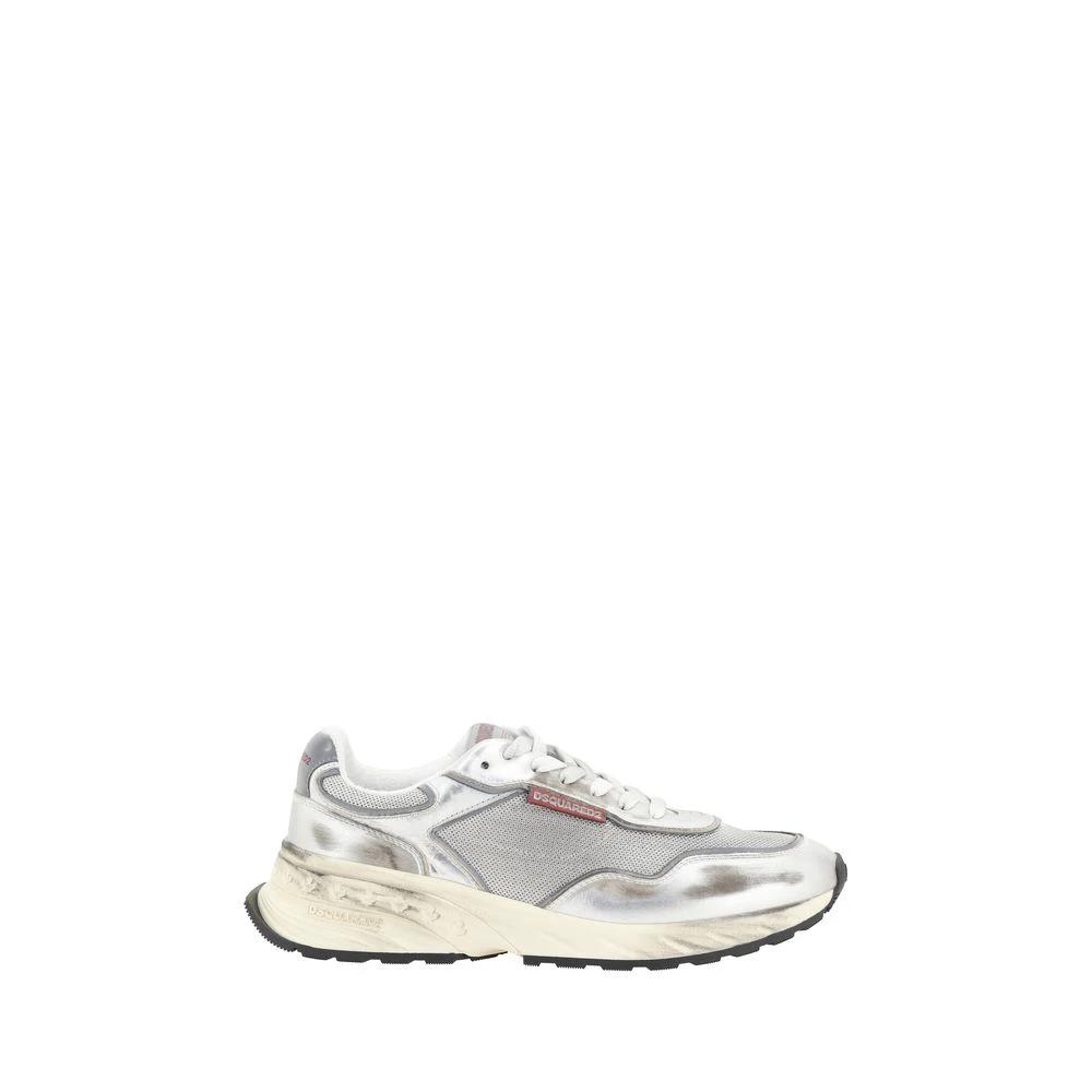 Dsquared² Weiße Bos Taurus Kalbsleder-Sneakers by Dsquared²