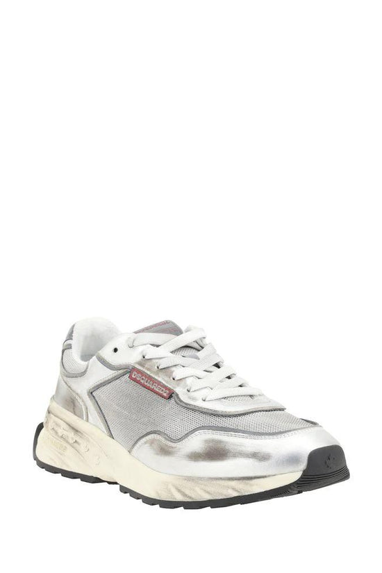 Dsquared² Weiße Bos Taurus Kalbsleder-Sneakers by Dsquared²
