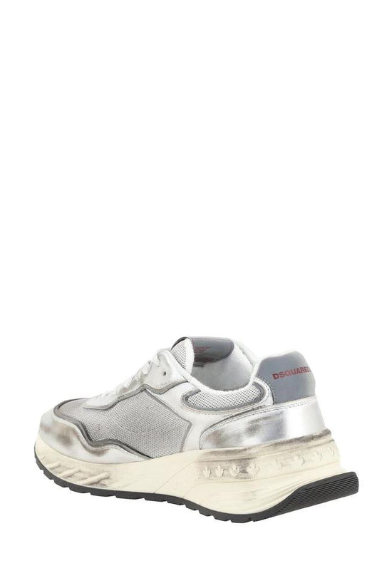 Dsquared² Weiße Bos Taurus Kalbsleder-Sneakers by Dsquared²