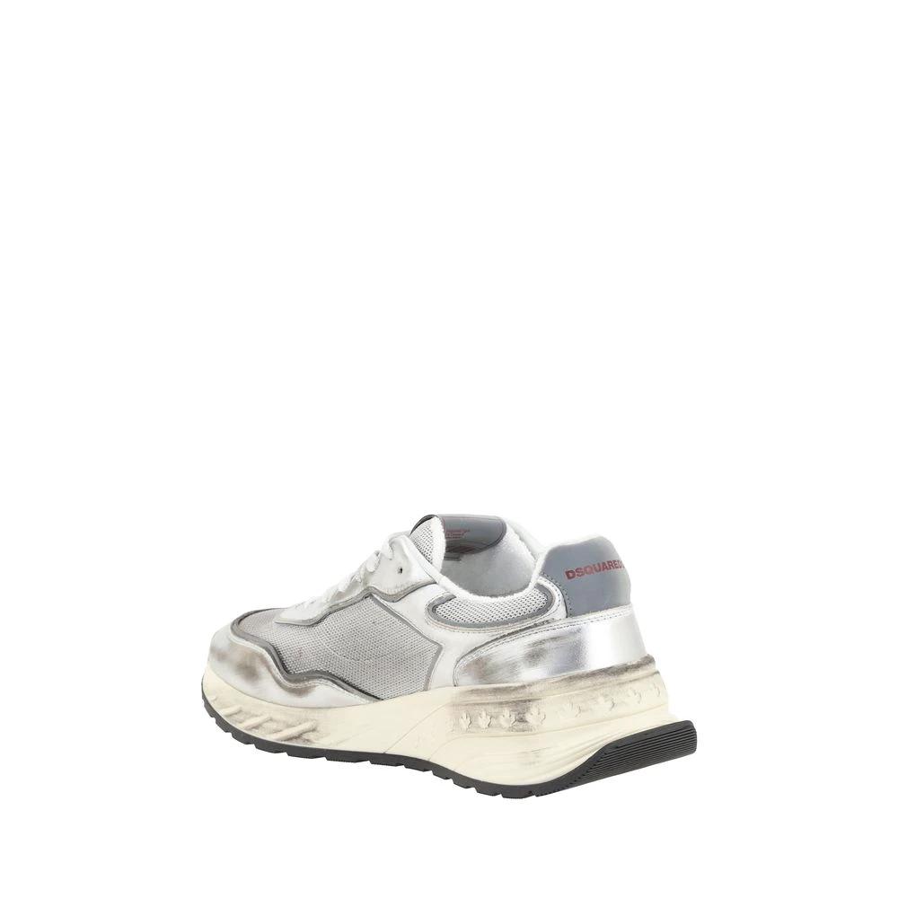 Dsquared² Weiße Bos Taurus Kalbsleder-Sneakers by Dsquared²