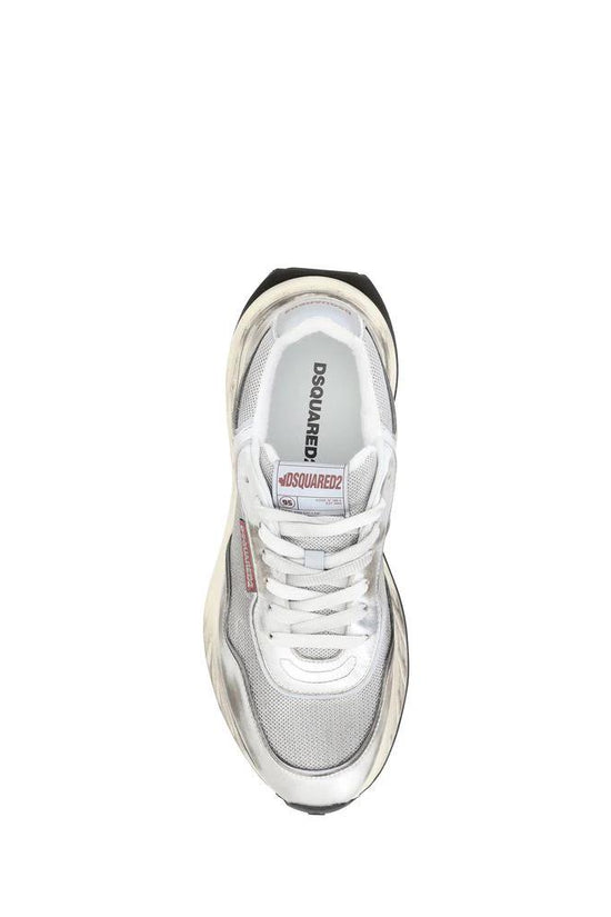 Dsquared² Weiße Bos Taurus Kalbsleder-Sneakers by Dsquared²