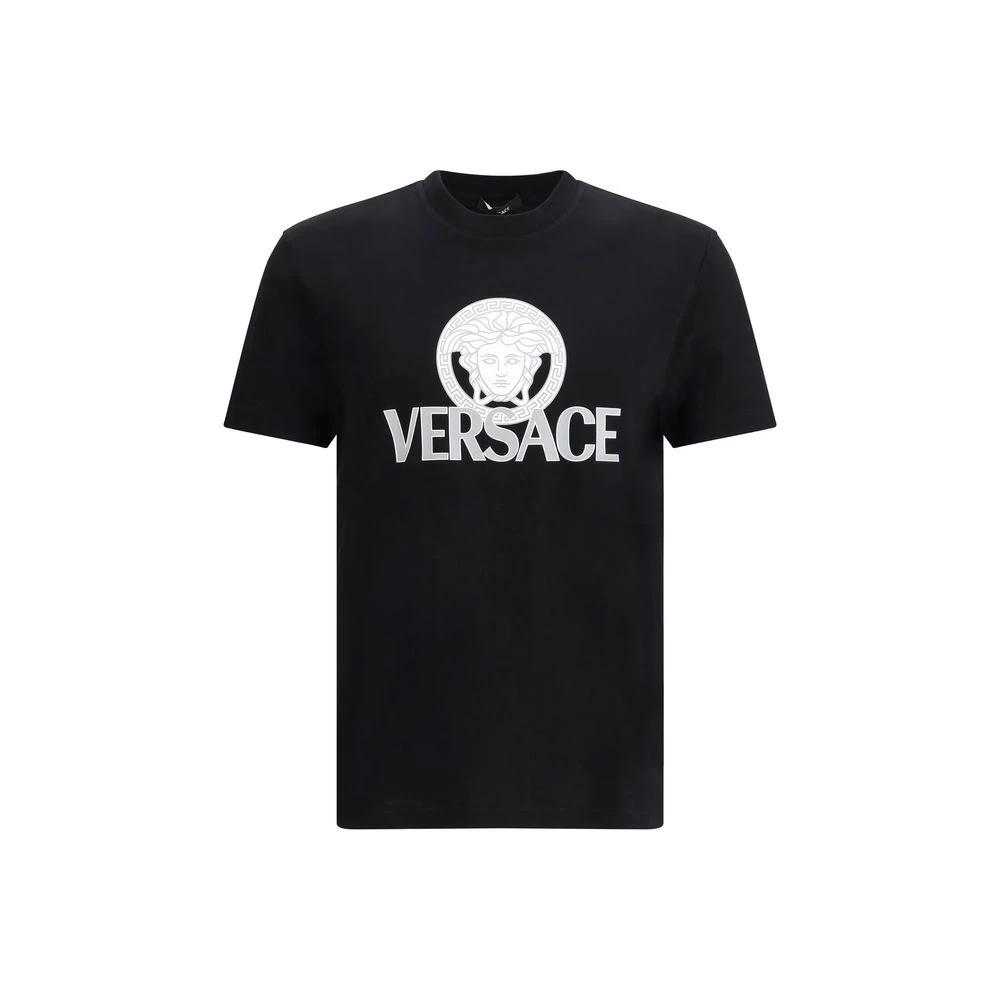 Versace Schwarzes Baumwoll-T-Shirt by Versace