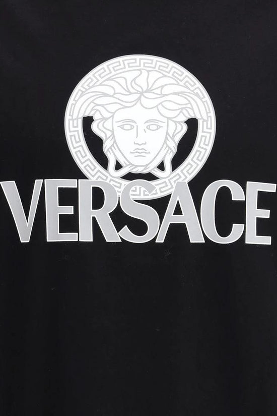 Versace Schwarzes Baumwoll-T-Shirt by Versace