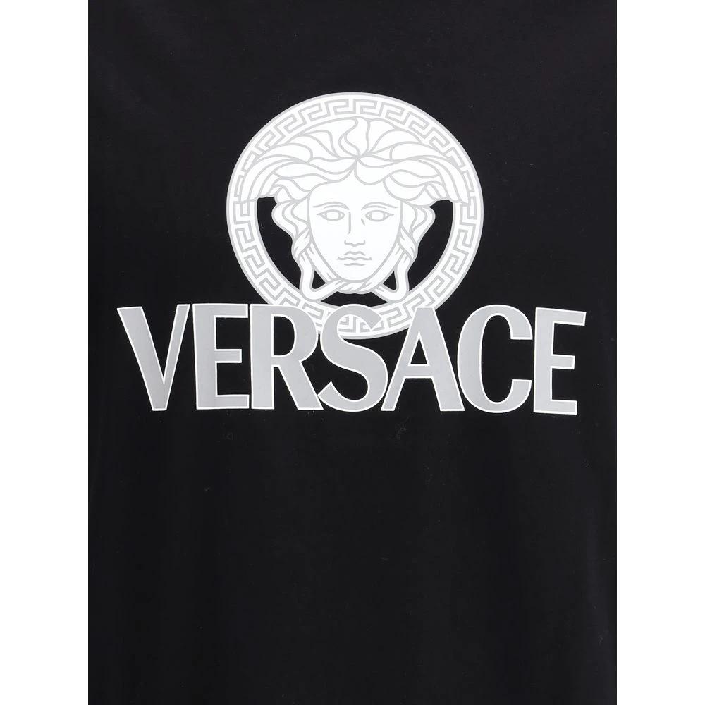 Versace Schwarzes Baumwoll-T-Shirt by Versace