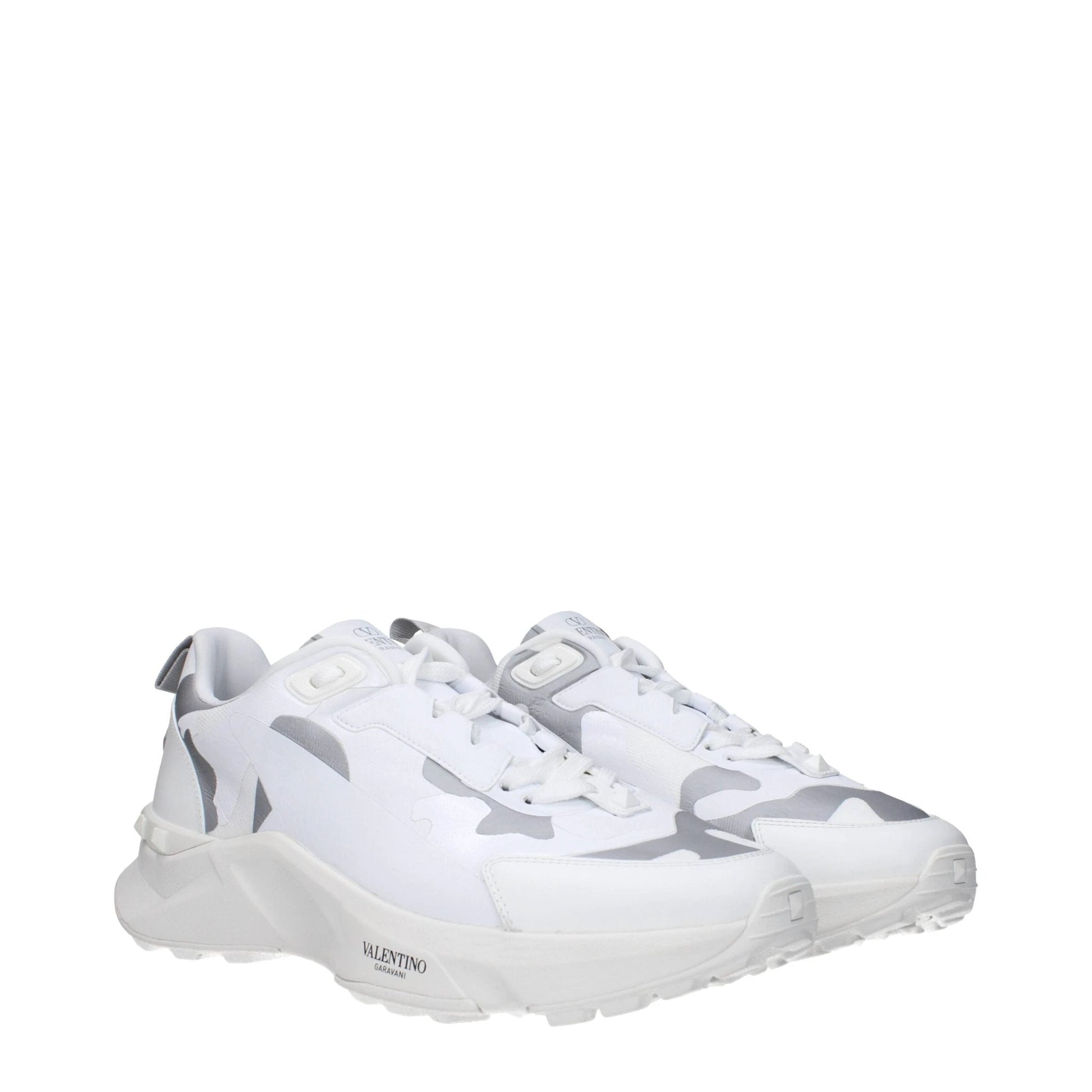 Valentino Garavani Weiße Stoff-Sneaker im Athletic-Look by Valentino Garavani