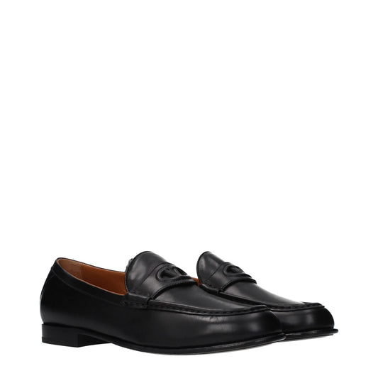Valentino Garavani Schwarze Loafer aus Leder zum Hineinschlüpfen by Valentino Garavani