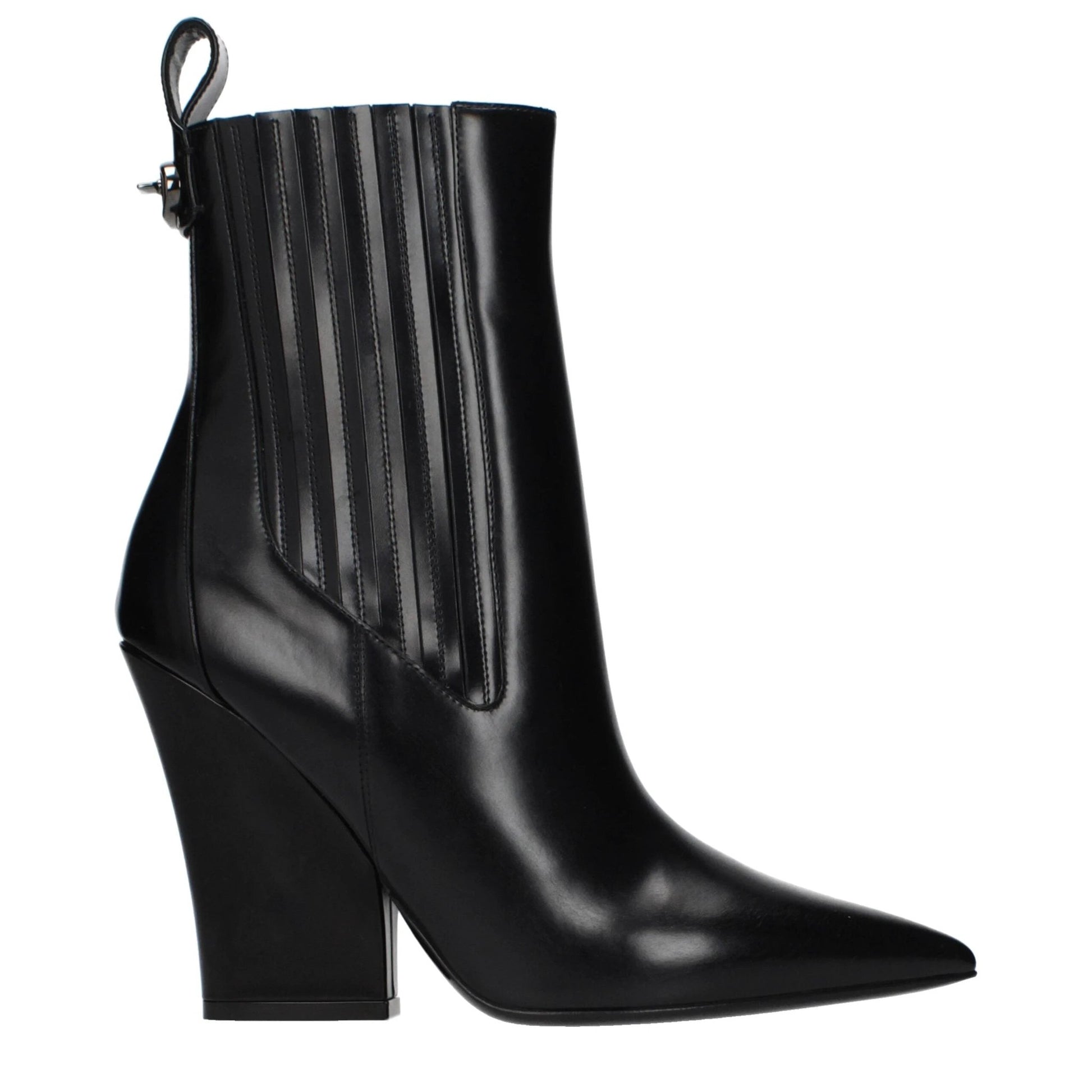 Valentino Garavani Schwarze Leder-Ankle Boots by Valentino Garavani