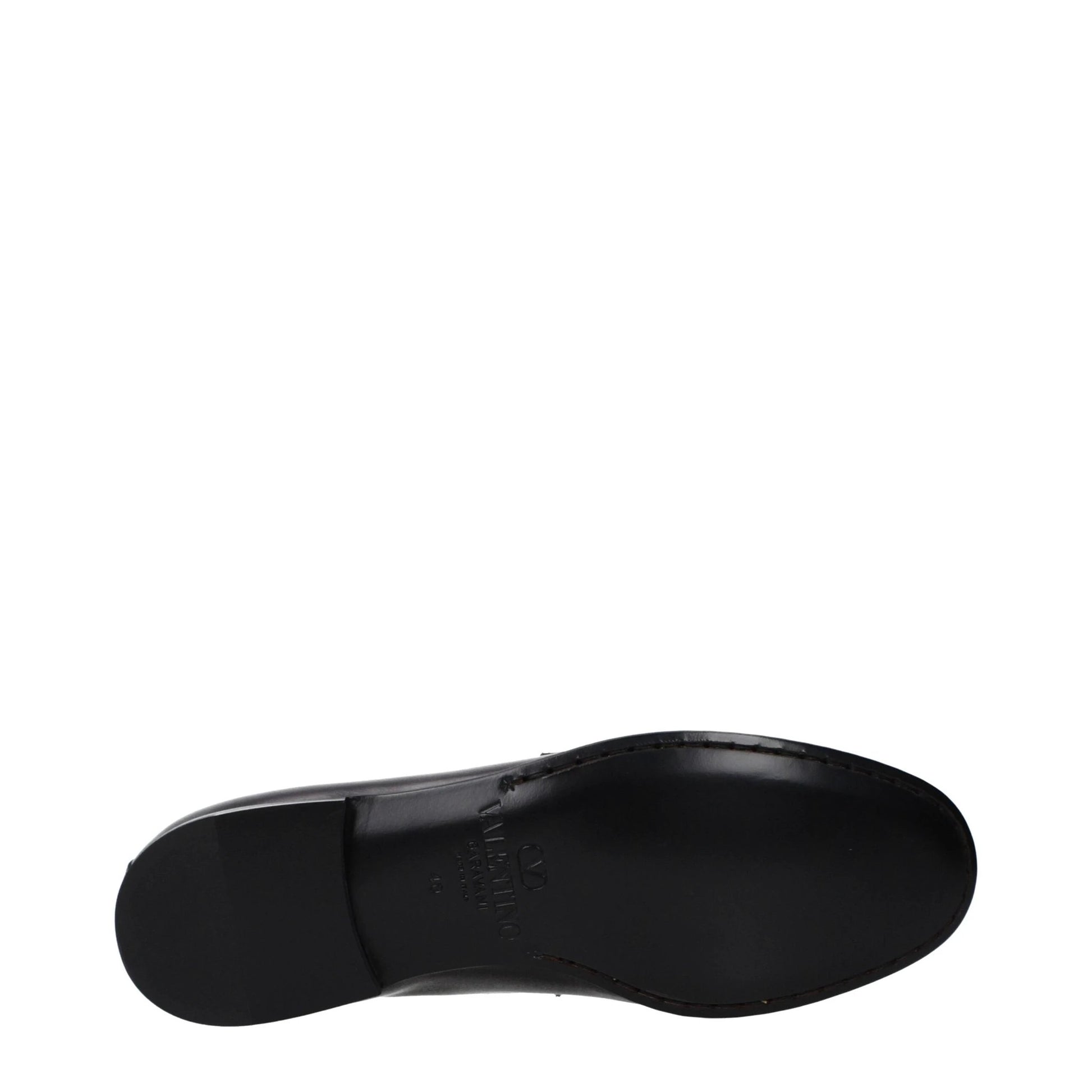 Valentino Garavani Schwarze Loafer aus Leder zum Hineinschlüpfen by Valentino Garavani