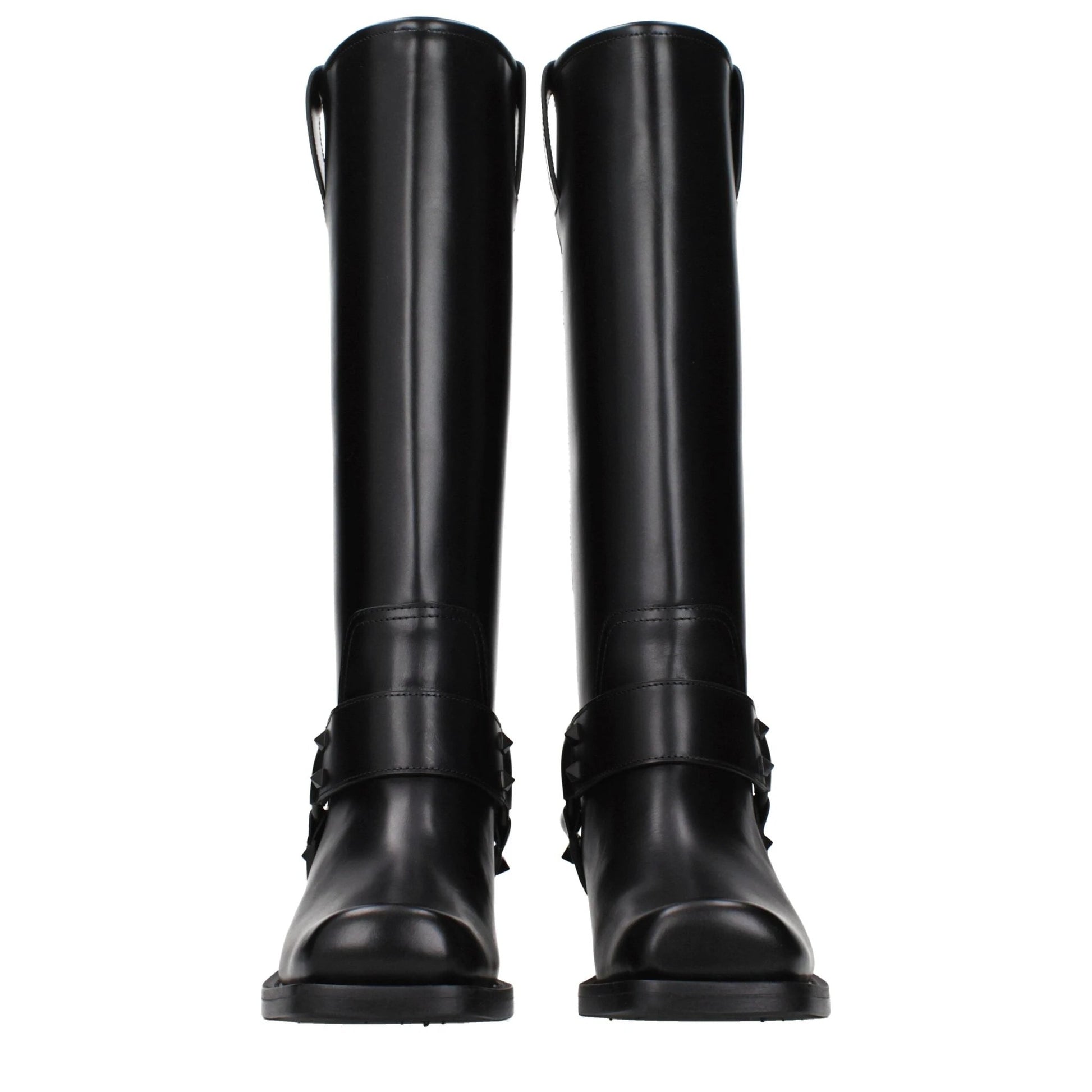 Valentino Garavani Schwarze Lederstiefel by Valentino Garavani