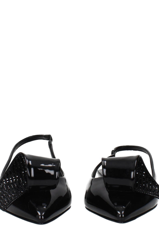 Prada Schwarze flache Sandalen aus Leder by Prada