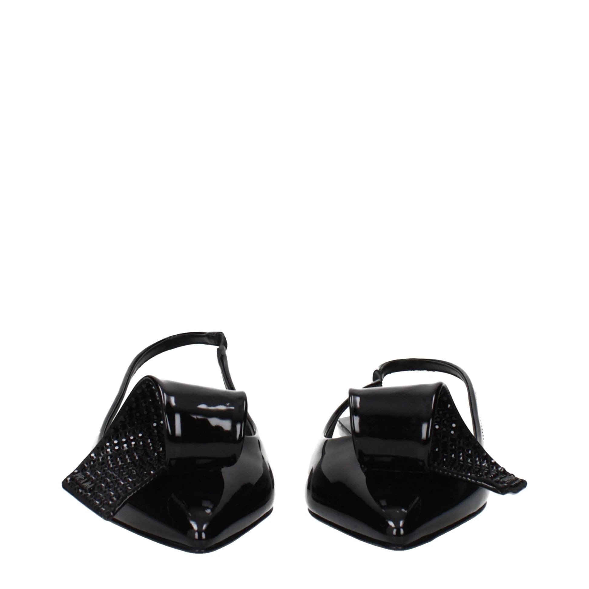 Prada Schwarze flache Sandalen aus Leder by Prada