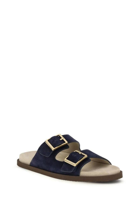 Brunello Cucinelli Schwarze Sandalen aus Kalbsleder Bos Taurus by Brunello Cucinelli