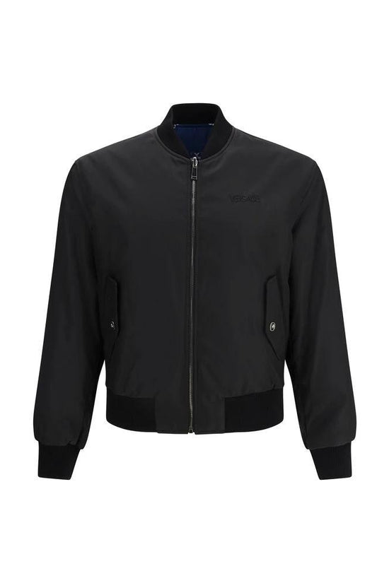 Versace Schwarzer Polyamid-Bomber by Versace