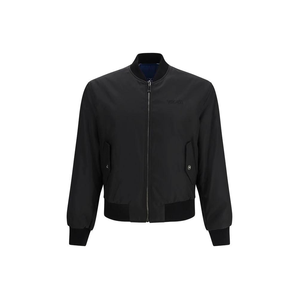 Versace Schwarzer Polyamid-Bomber by Versace