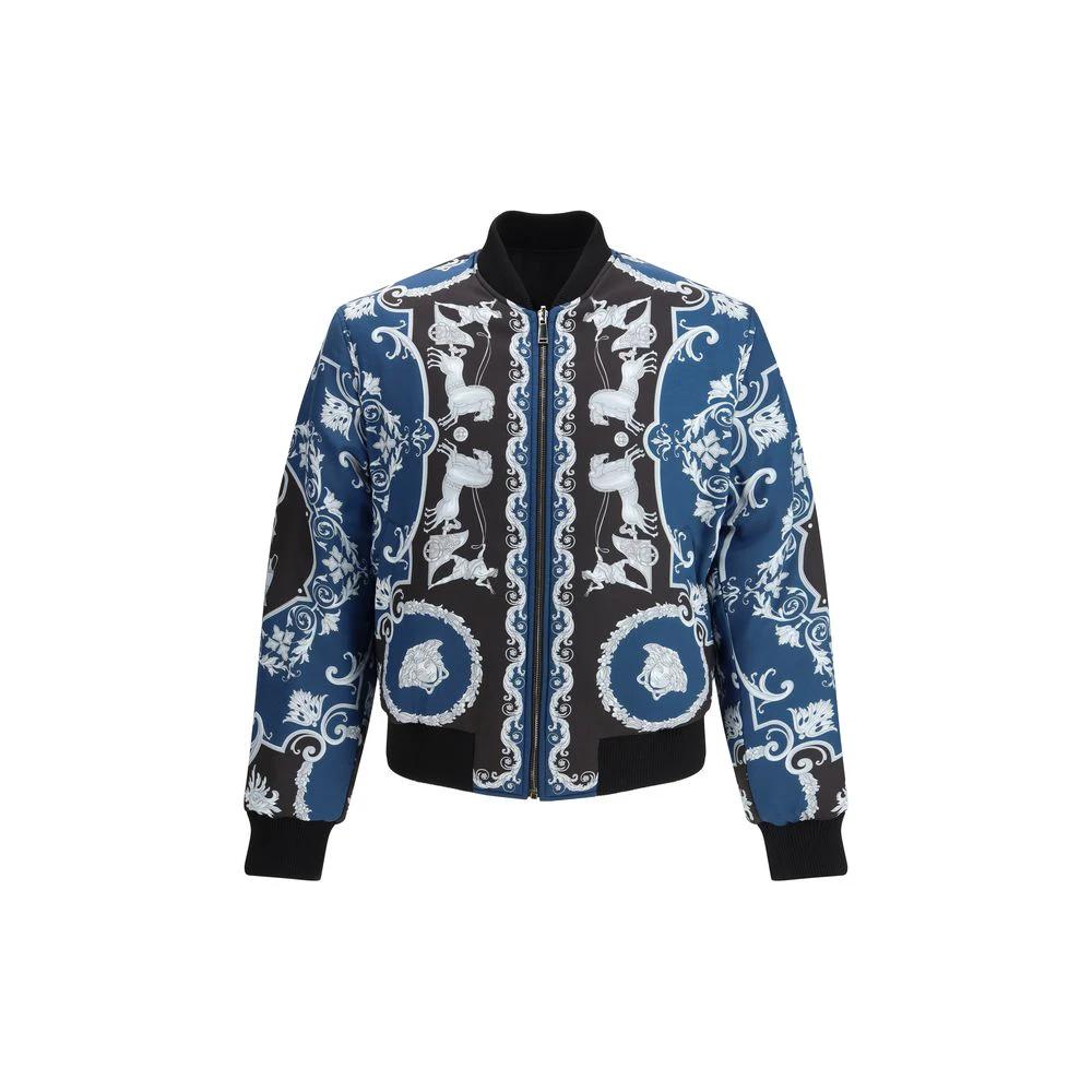 Versace Schwarzer Polyamid-Bomber by Versace