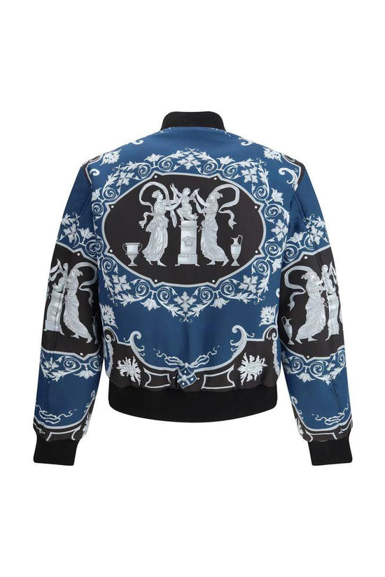 Versace Schwarzer Polyamid-Bomber by Versace
